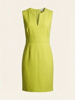 DVF Diane Von Furstenberg Sleeveless Lime Sheath Dress Size 4